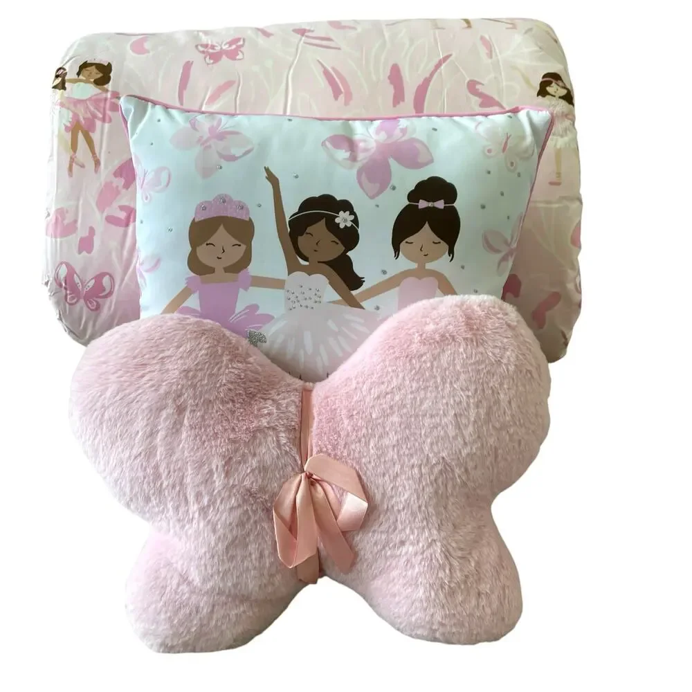 NEW Cupcakes & Cashmere Kids Pink Ballet 5 Piece Comforter Set Full/Queen